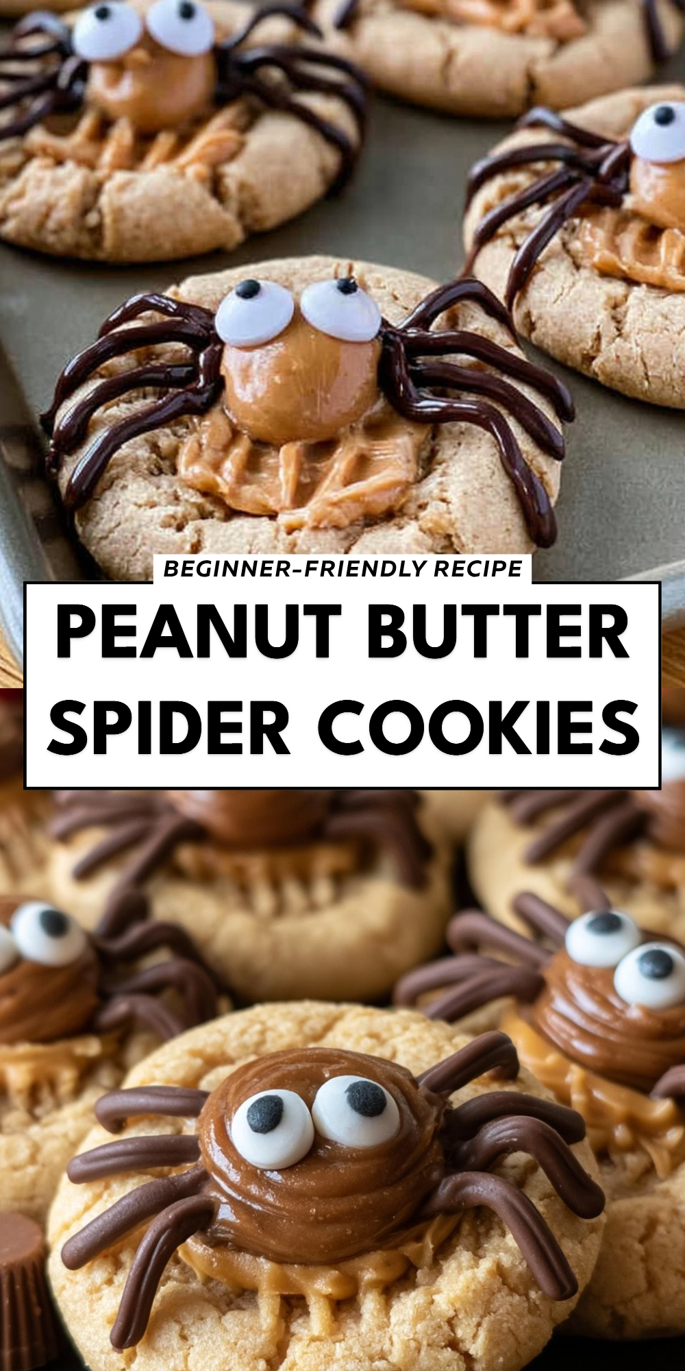 Peanut Butter Spider Cookies