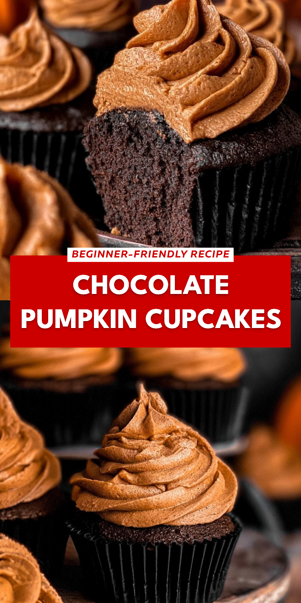 Chocolate Pumpkin Cupcakes