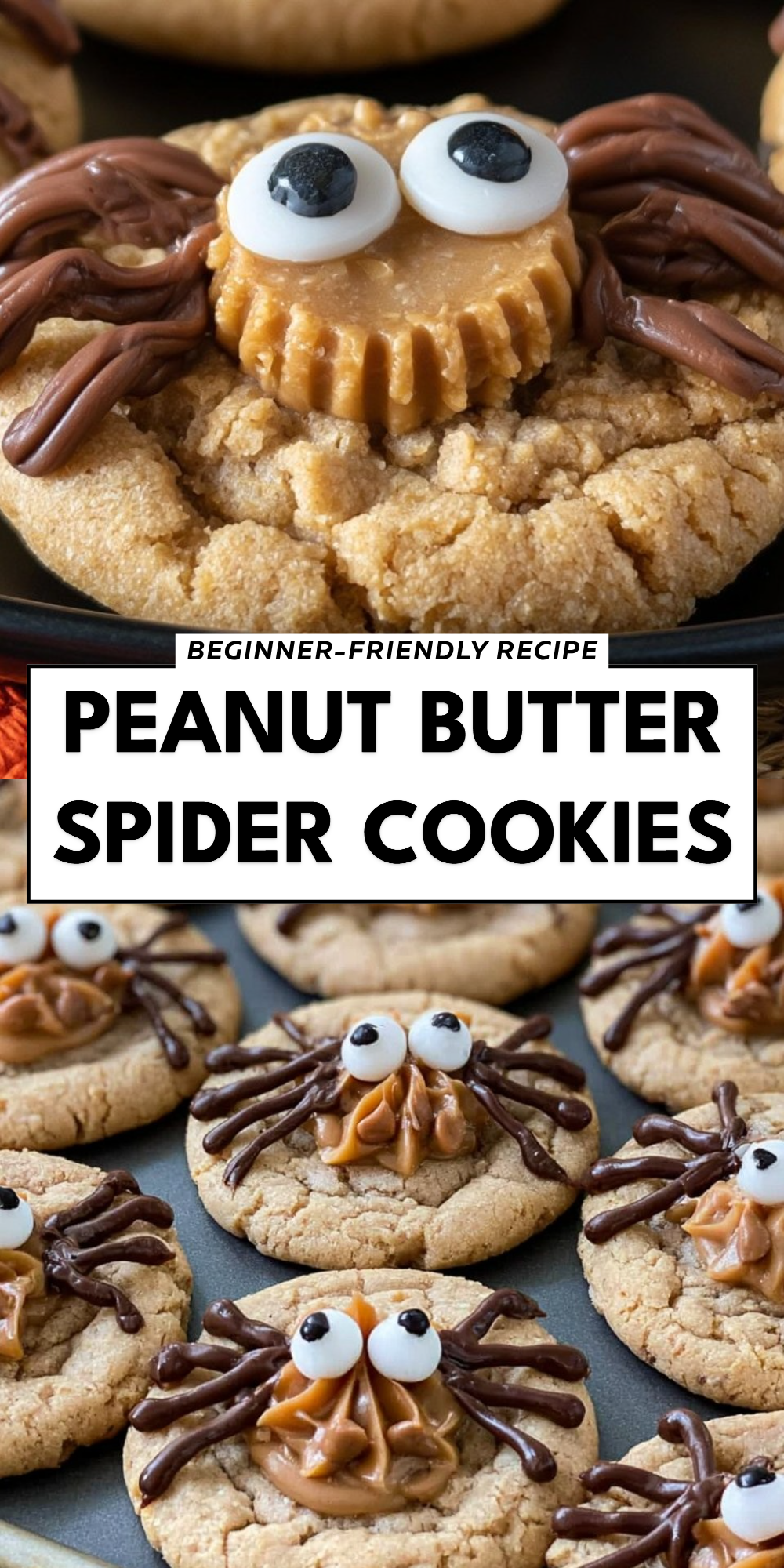 Peanut Butter Spider Cookies