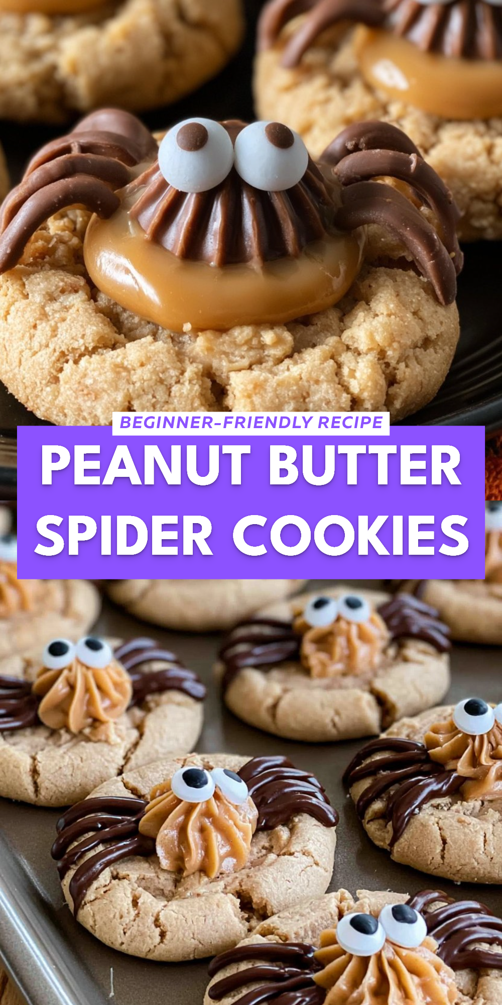 Peanut Butter Spider Cookies