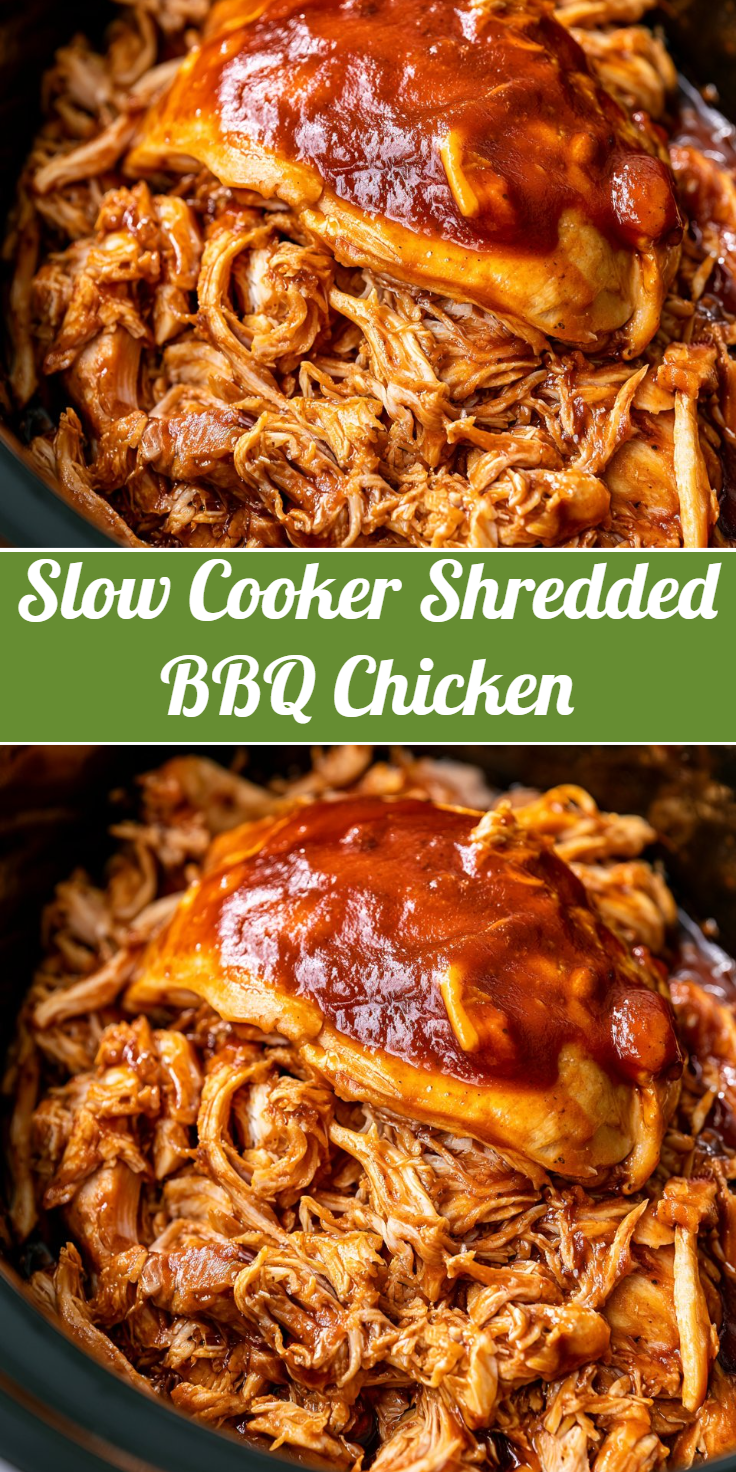 Slow Cooker Shredded BBQ Chicken