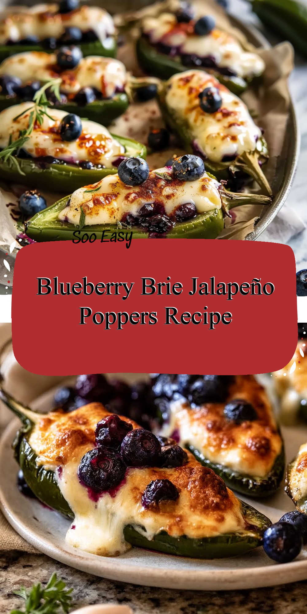Blueberry Brie Jalapeño Poppers Recipe