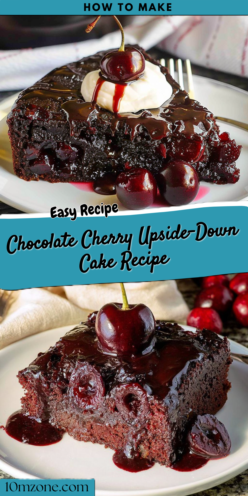 Chocolate Cherry Upside-Down Cake Recipe