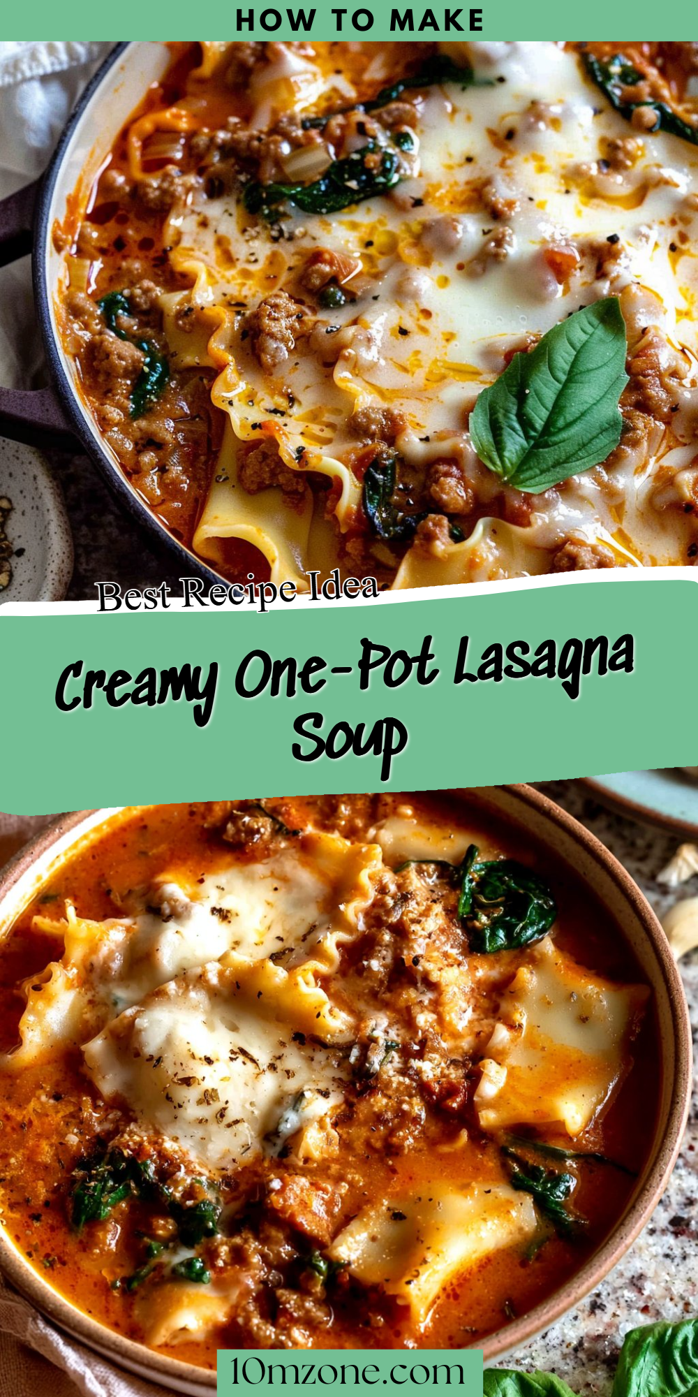 Creamy One-Pot Lasagna Soup