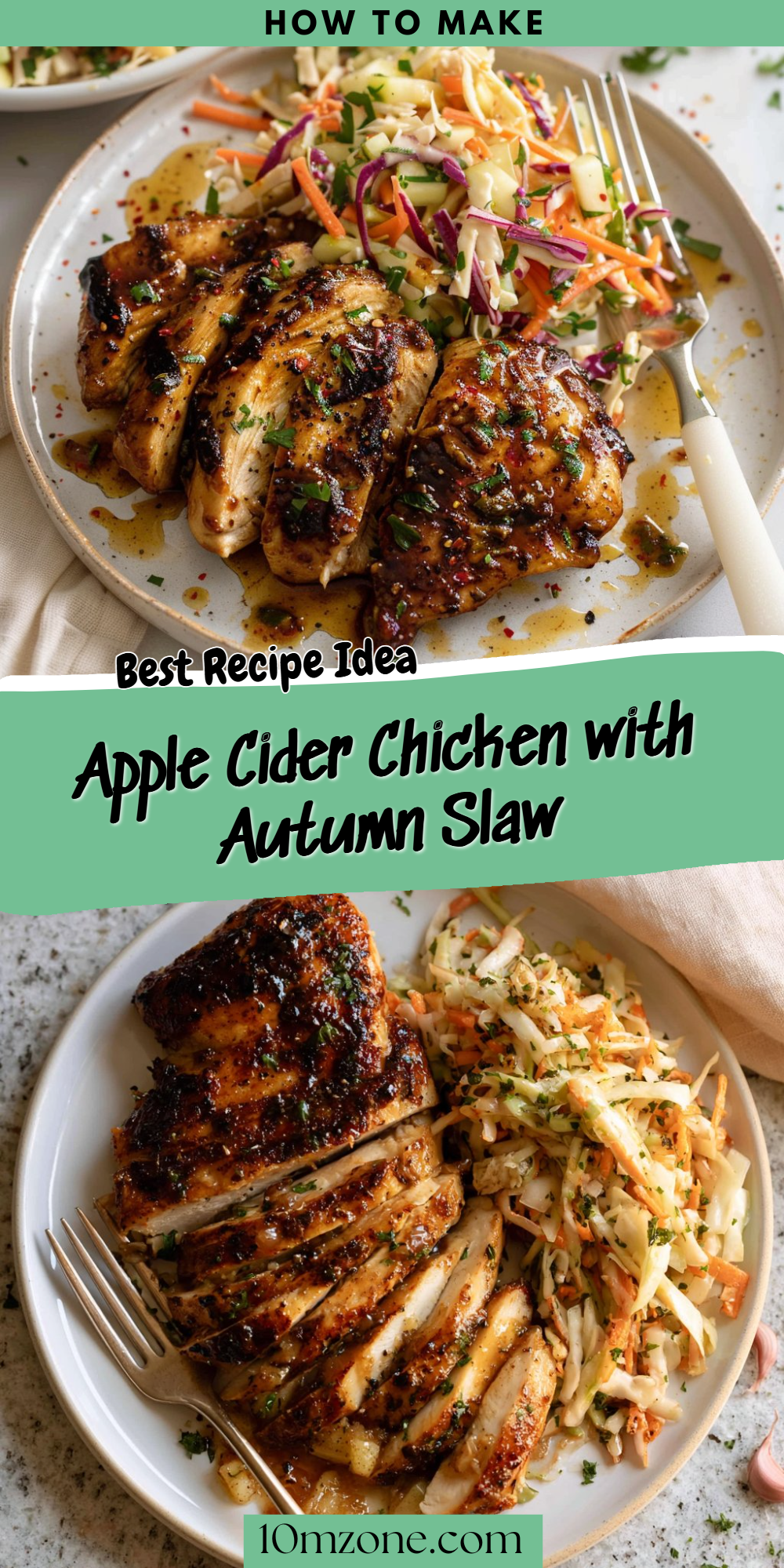 Apple Cider Chicken with Autumn Slaw