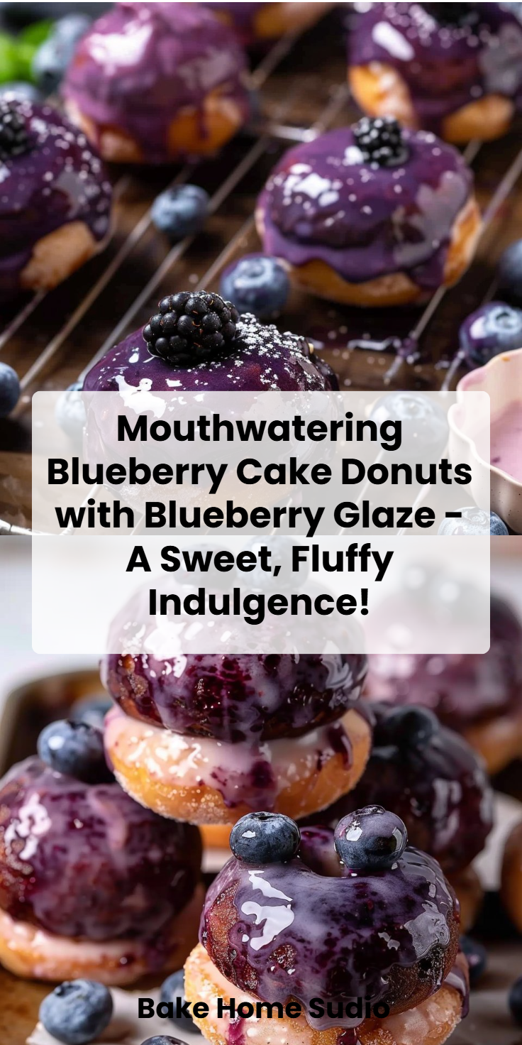 Blueberry-Glazed Cake Donuts
