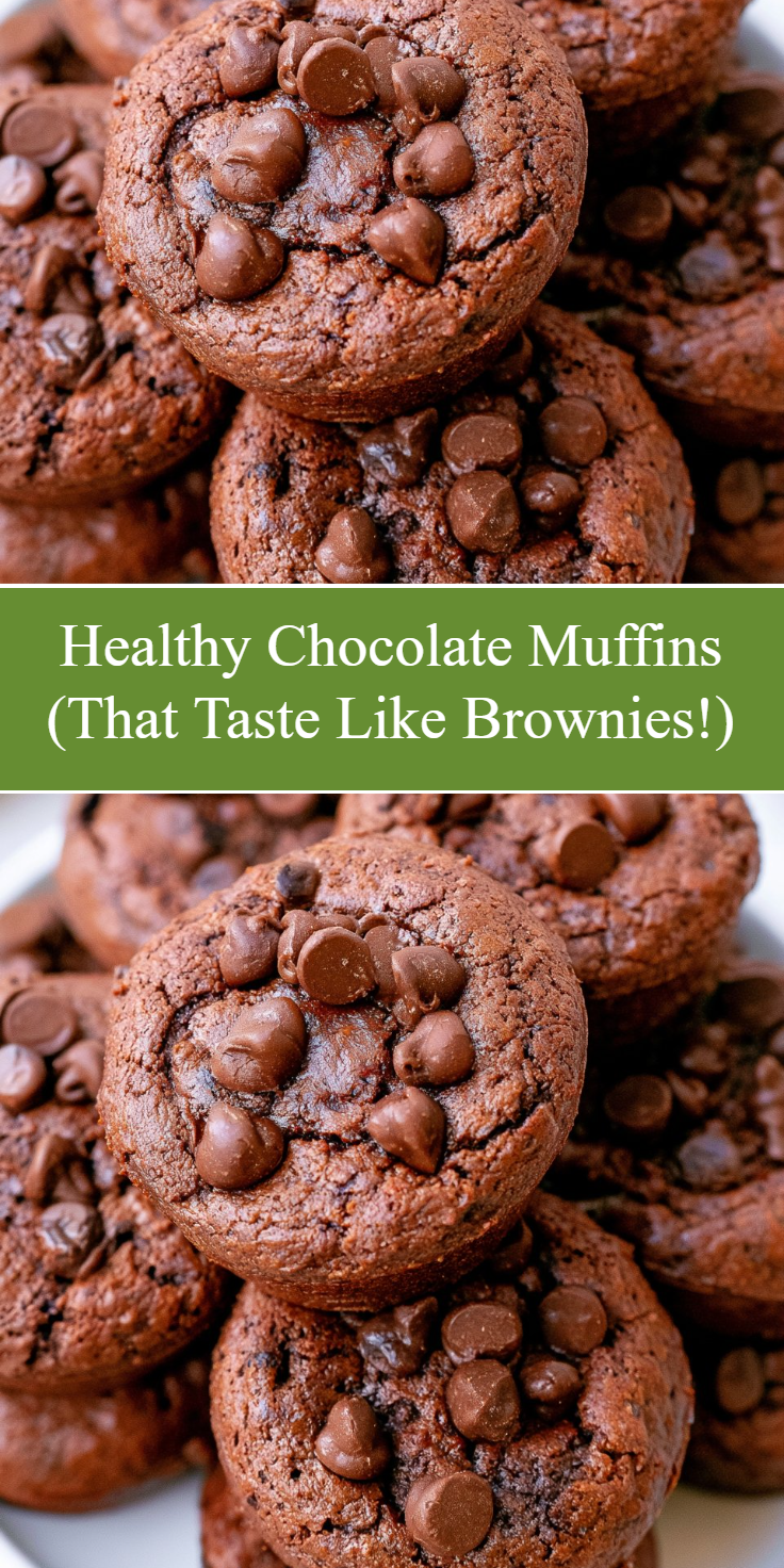 Healthy Chocolate Muffins (That Taste Like Brownies!)