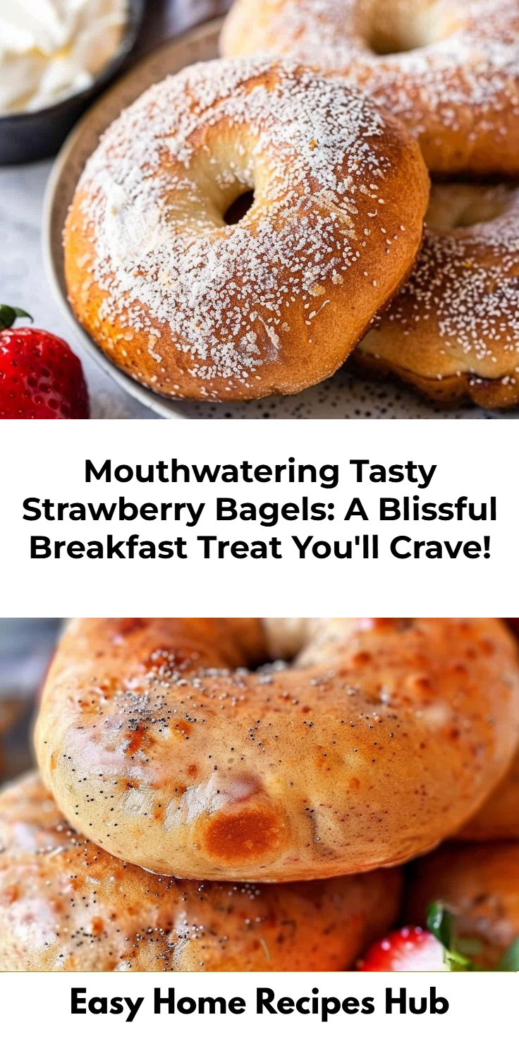 Tasty Strawberry Bagels Recipe