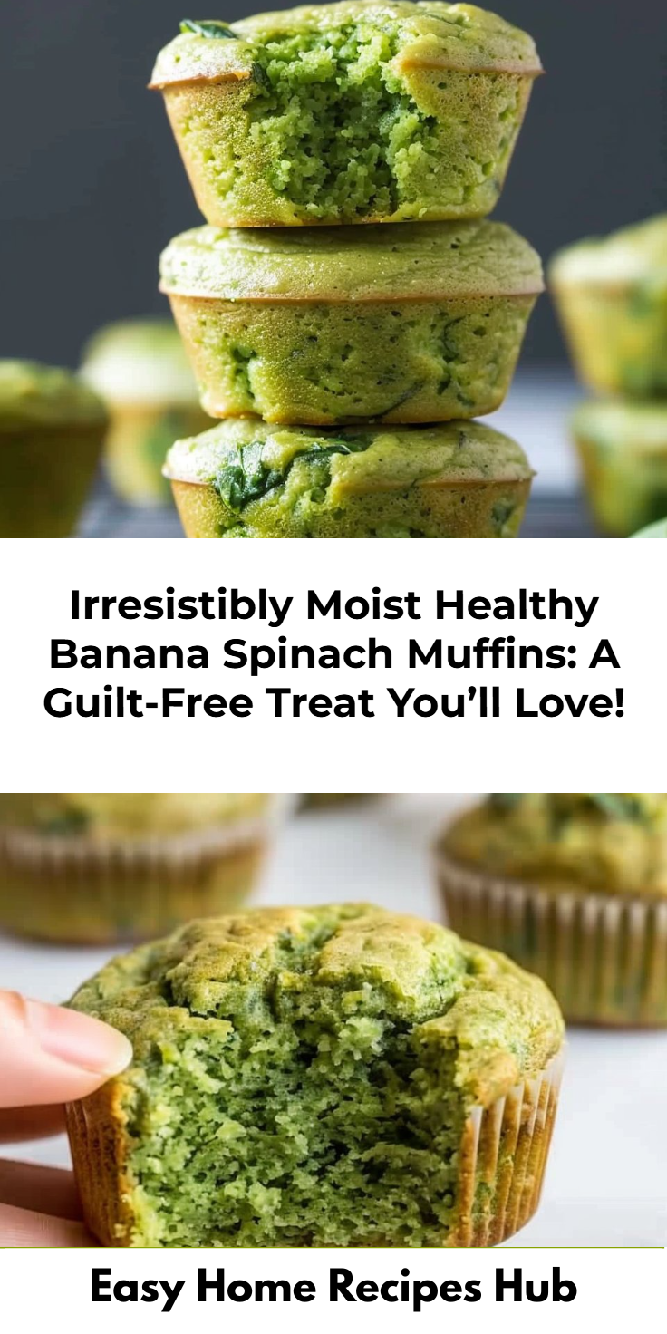 Healthy Banana Spinach Muffins