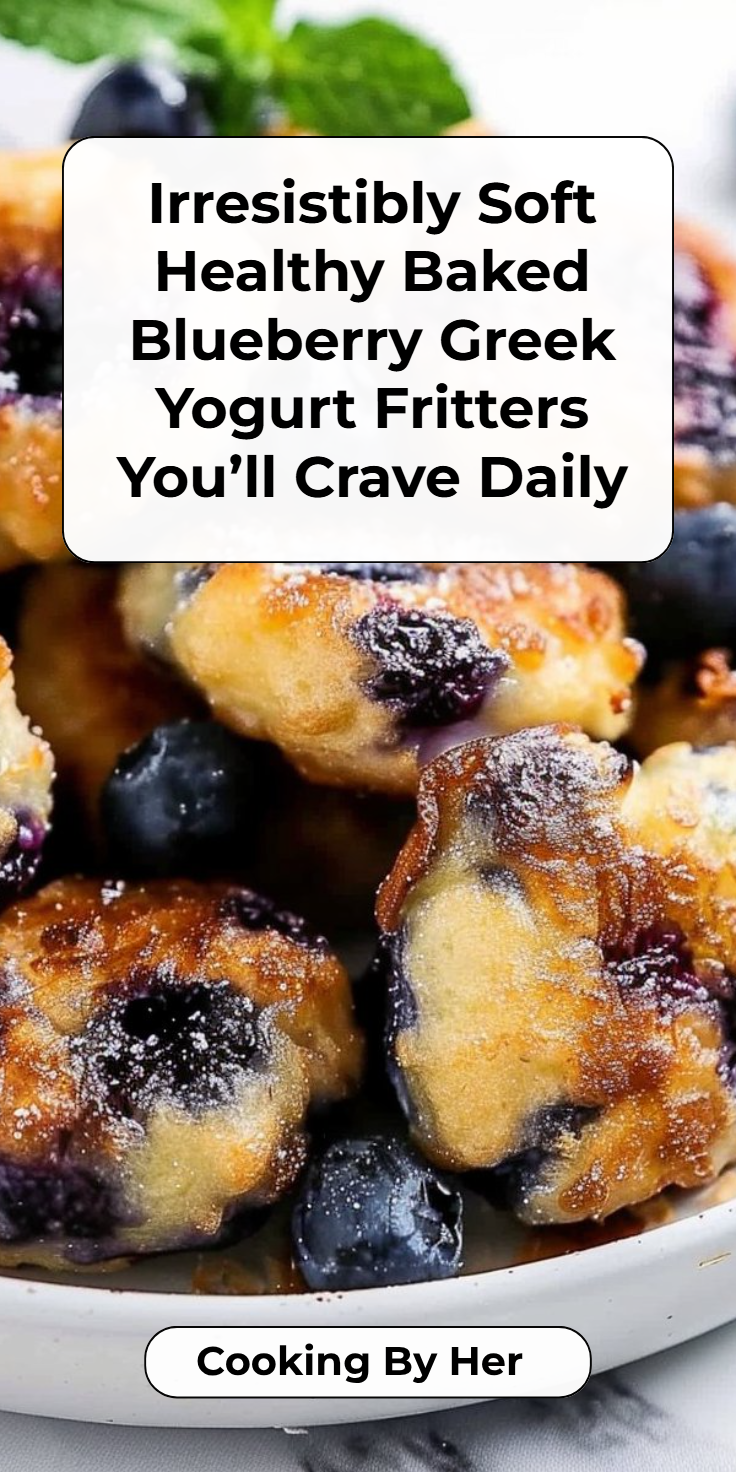 Healthy Baked Blueberry Greek Yogurt Fritters