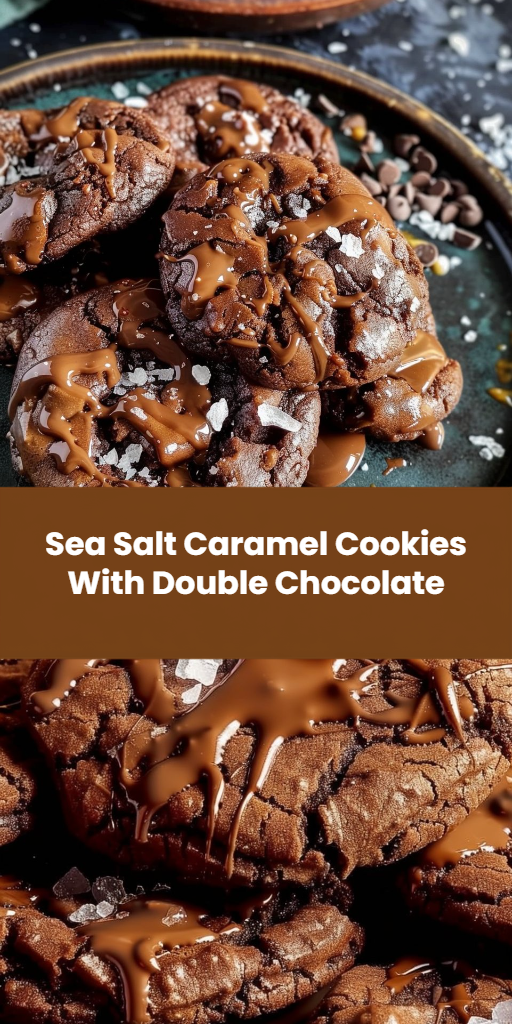 Sea Salt Caramel Cookies With Double Chocolate
