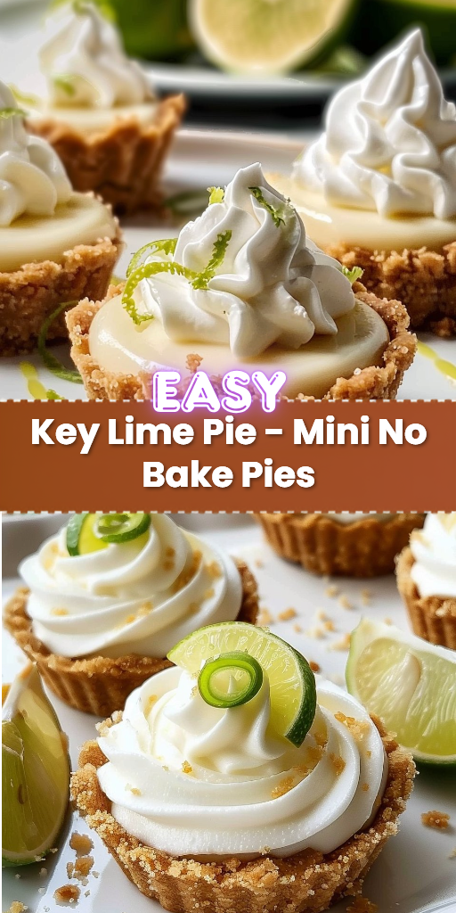 Key Lime Pie - Mini No Bake Pies