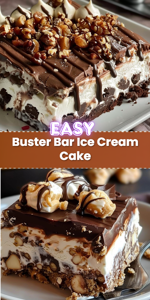 Buster Bar Ice Cream Cake