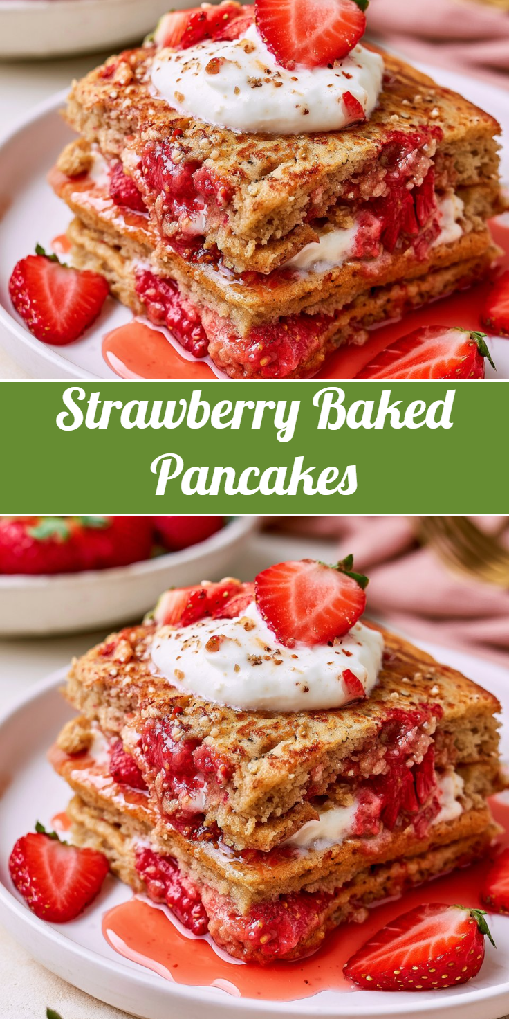 Strawberry Baked Pancakes
