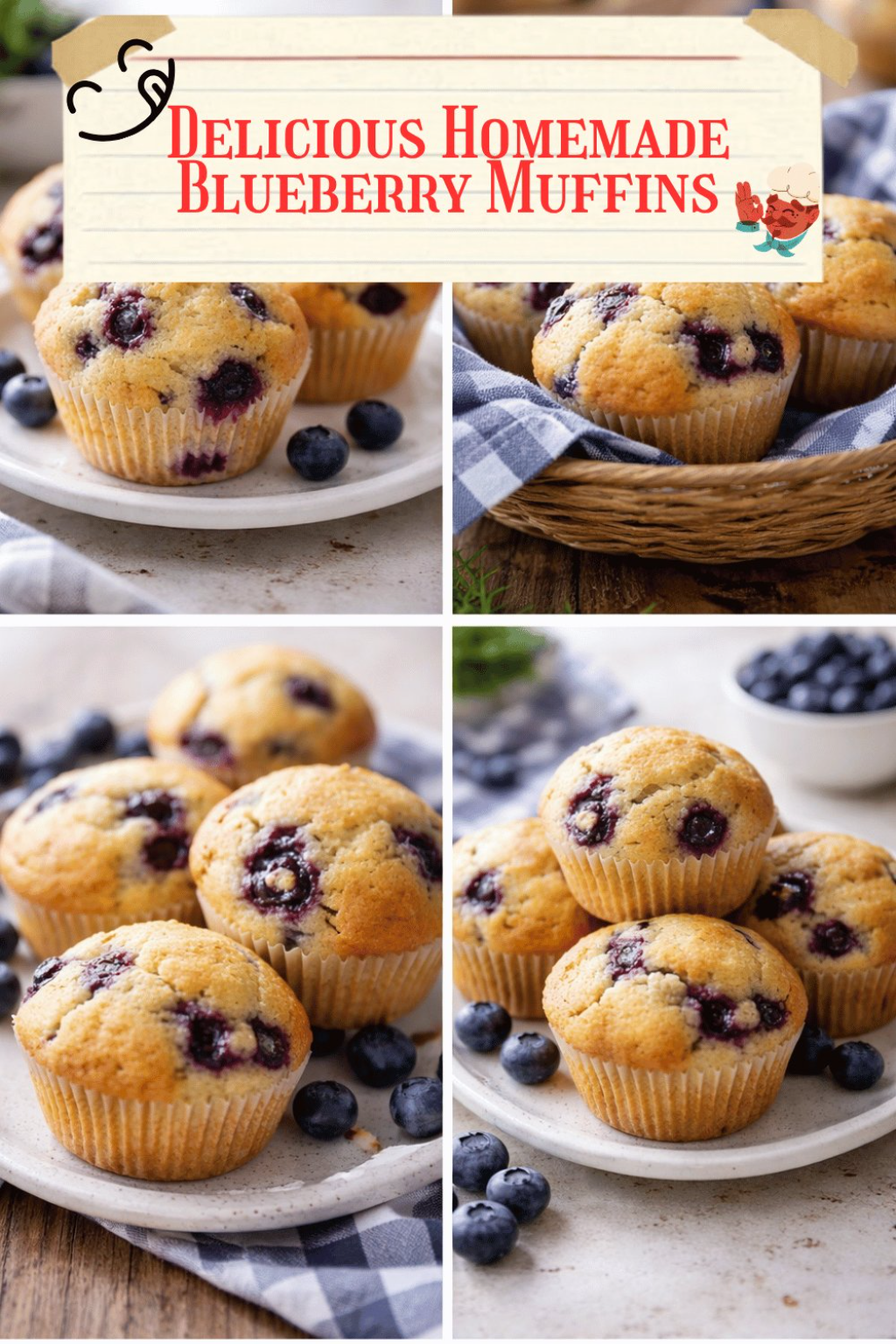 Delicious Homemade Blueberry Muffins