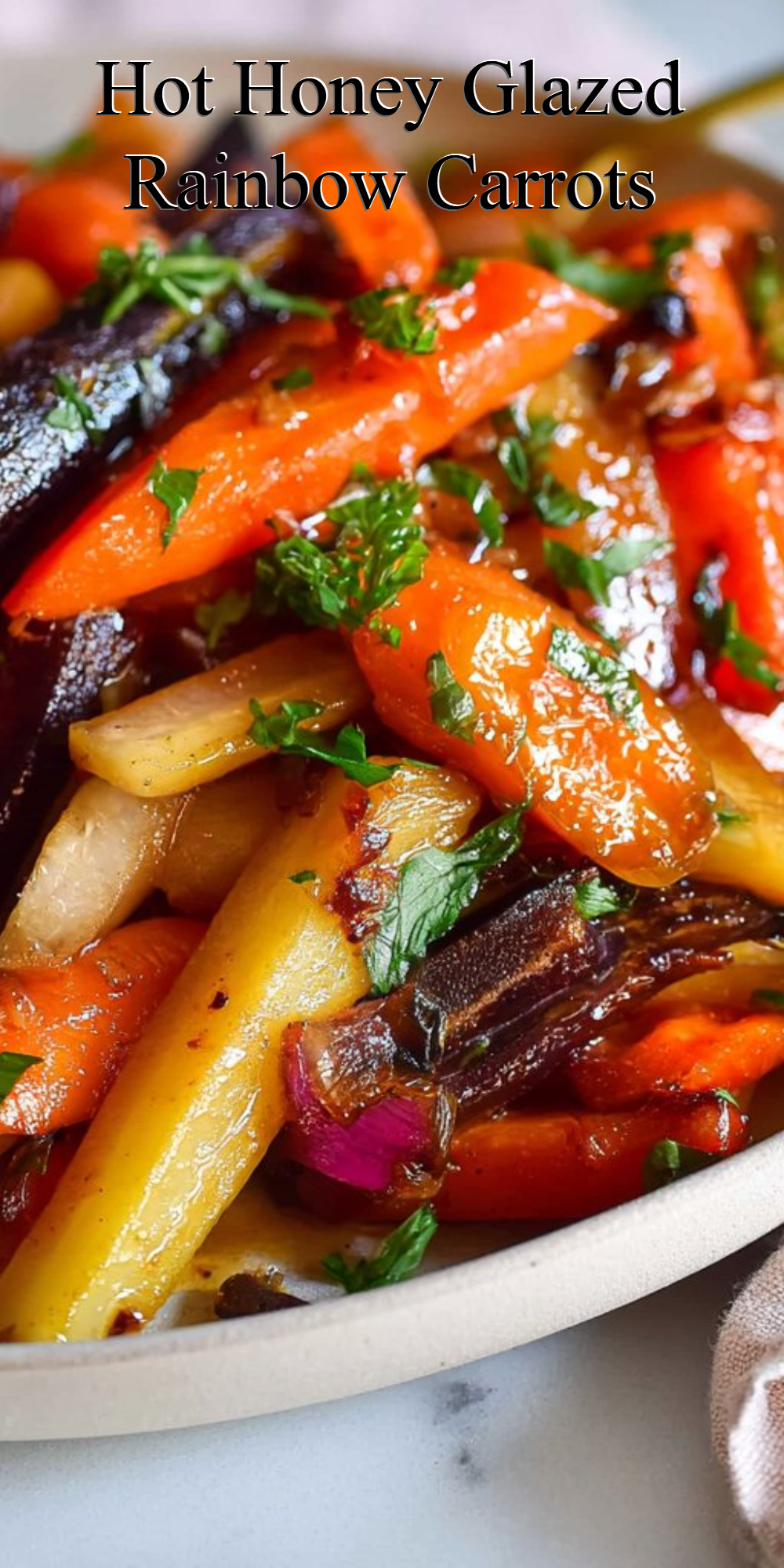 Hot Honey Glazed Rainbow Carrots