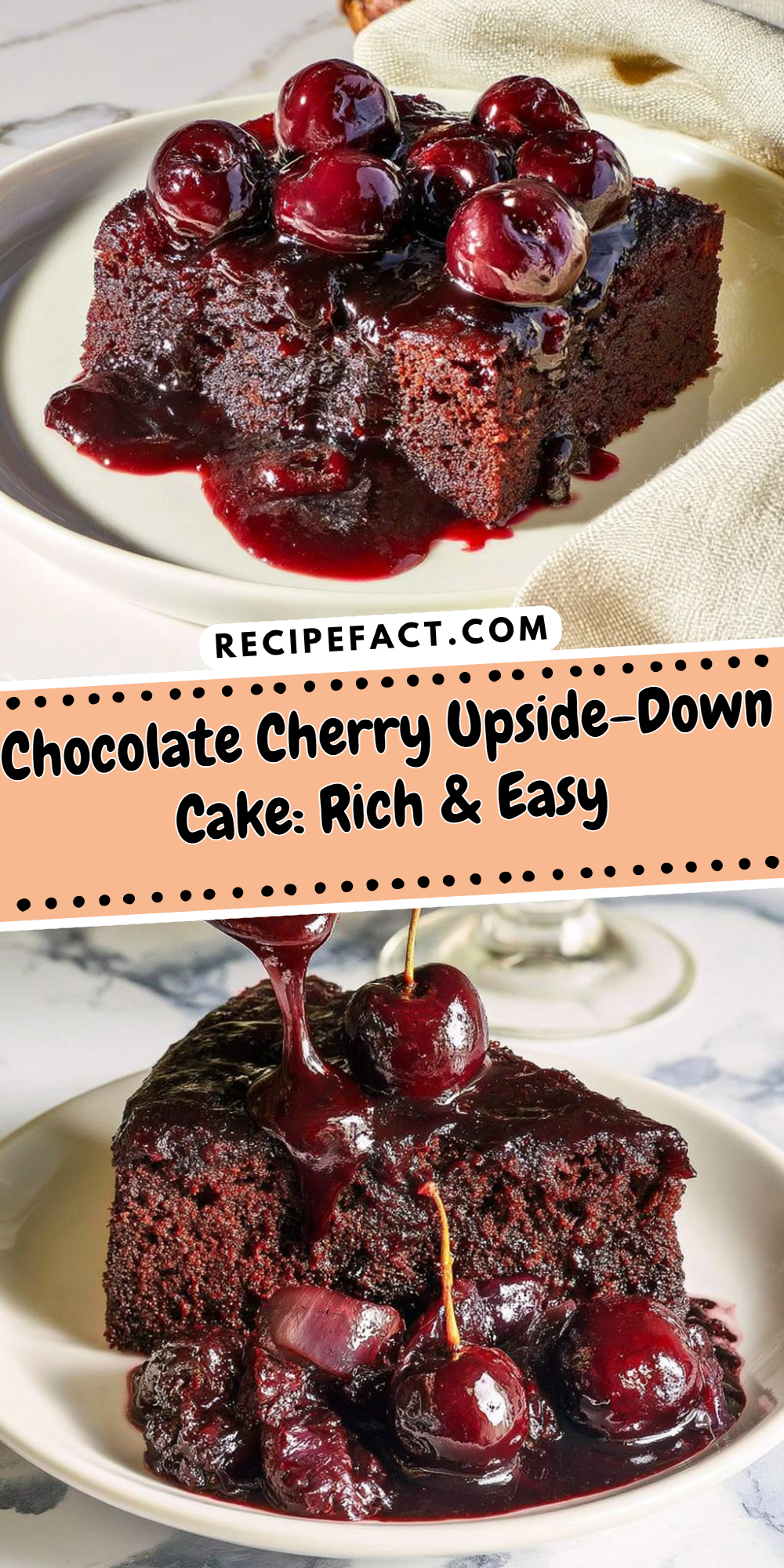 Chocolate Cherry Upside-Down Cake: Rich & Easy