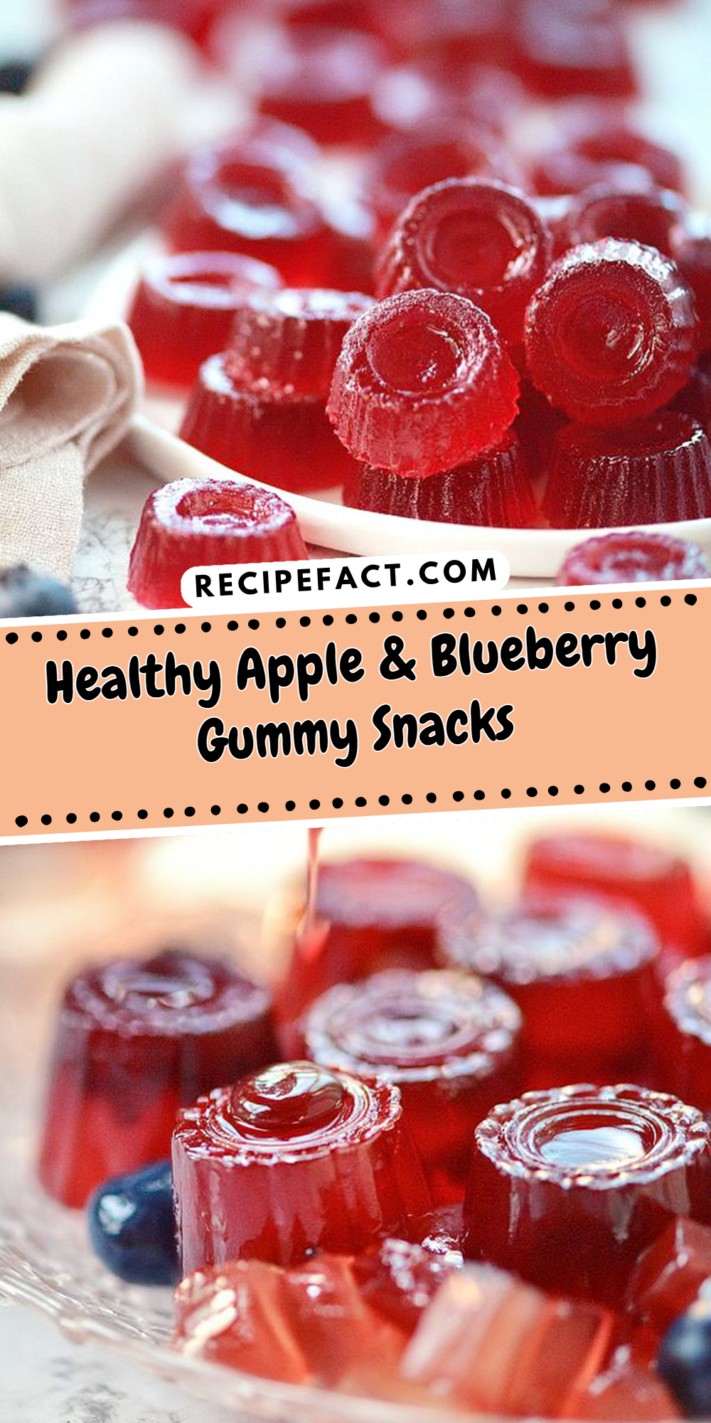 Healthy Apple & Blueberry Gummy Snacks