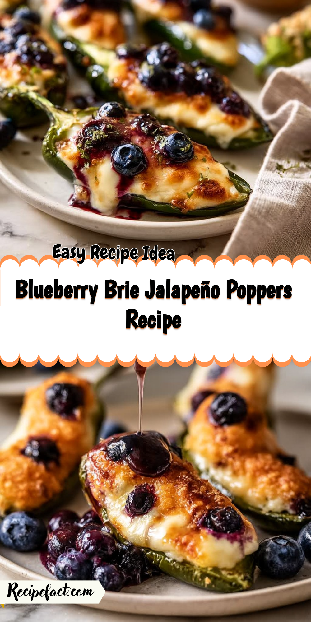 Blueberry Brie Jalapeño Poppers Recipe