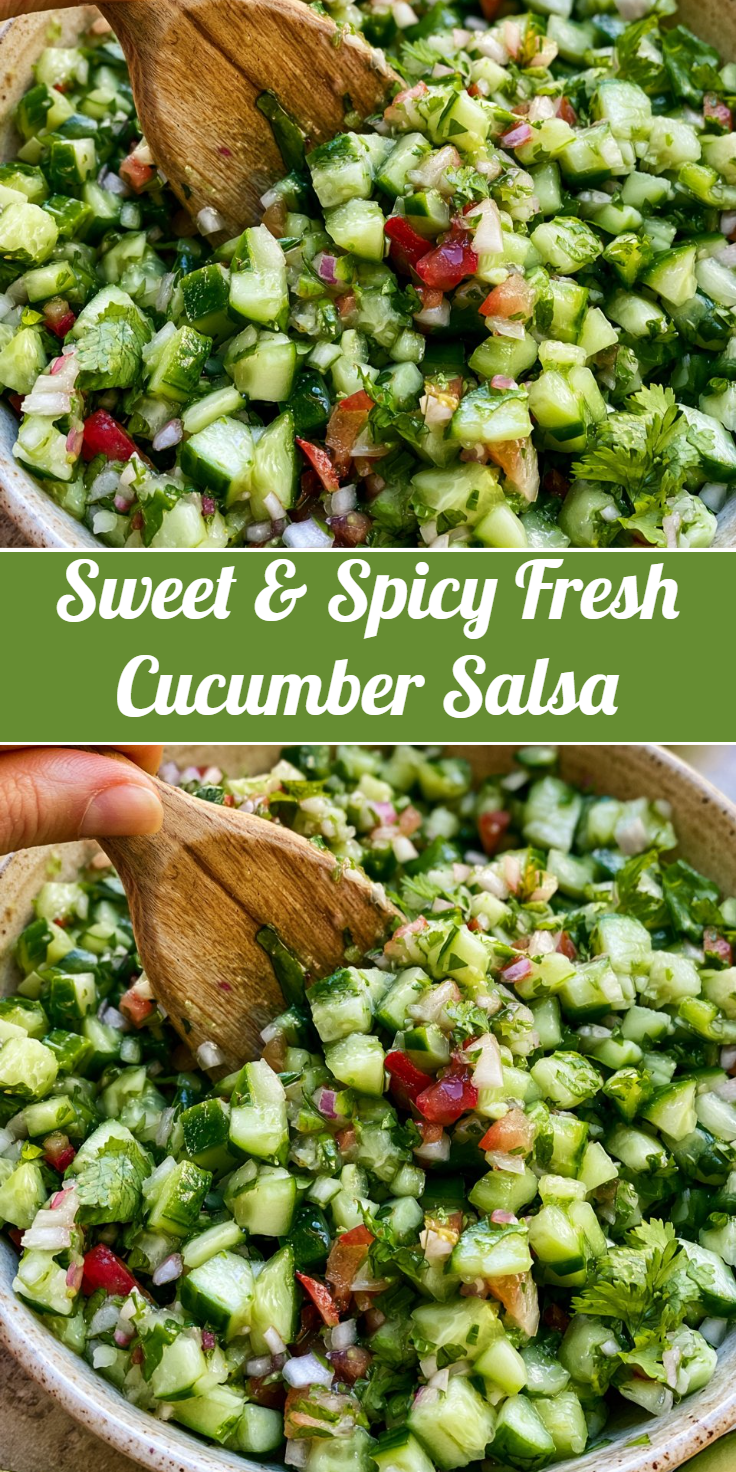 Sweet & Spicy Fresh Cucumber Salsa