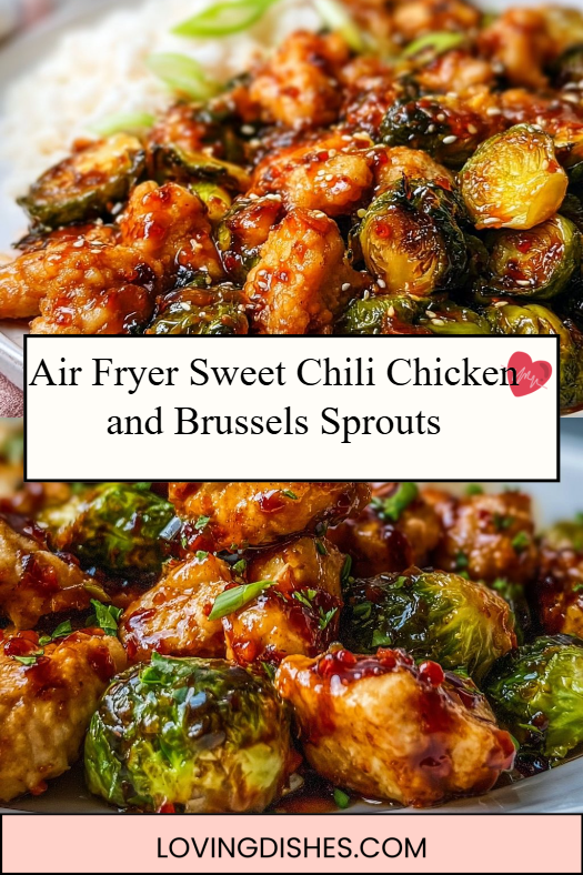 Air Fryer Sweet Chili Chicken and Brussels Sprouts