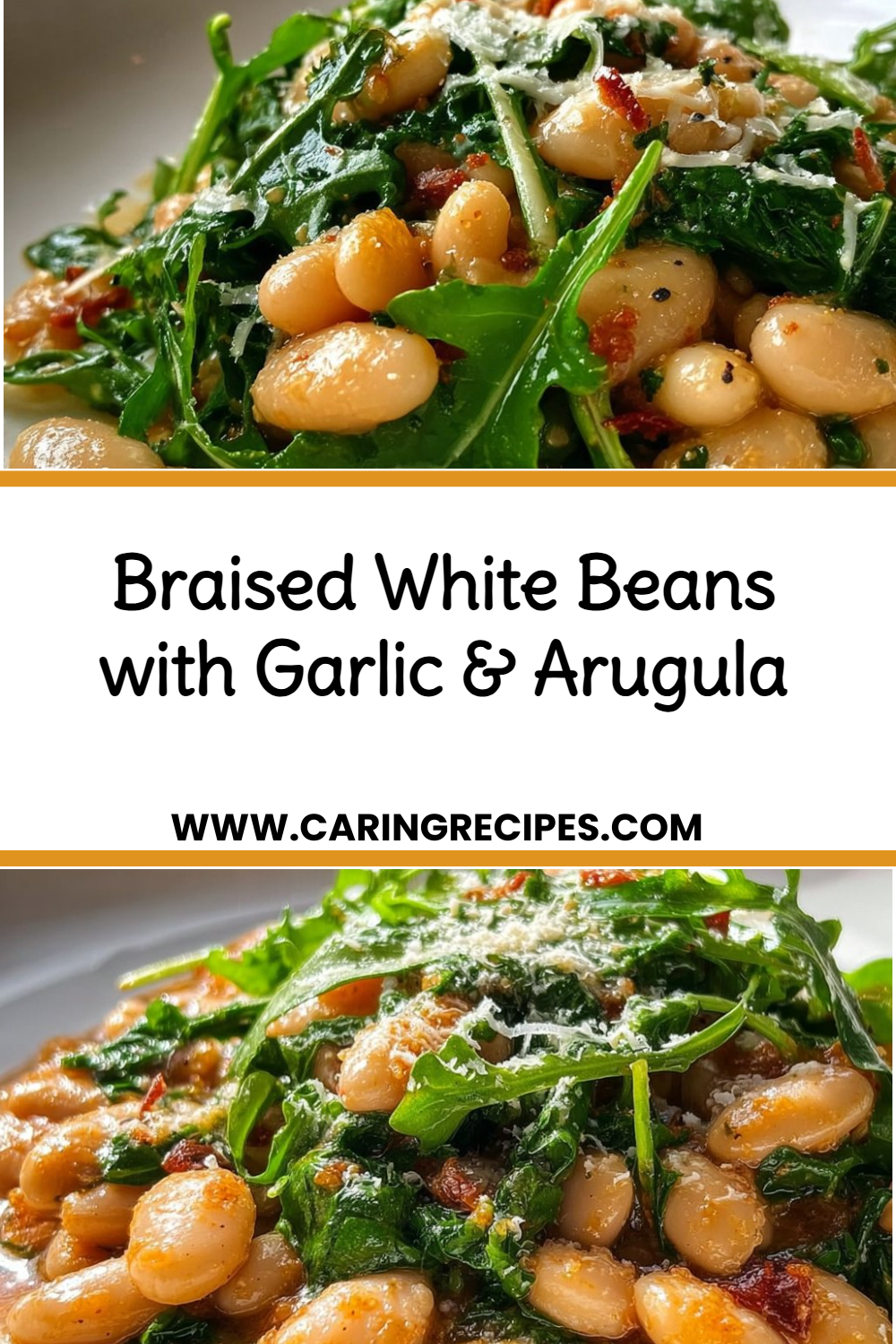 Braised White Beans with Garlic & Arugula 2 Braised White Beans with Garlic & Arugula