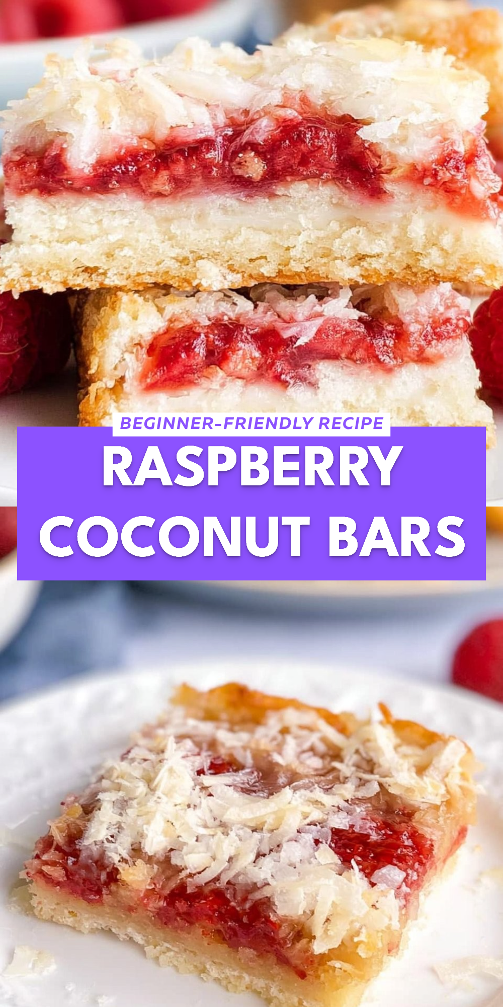 Raspberry Coconut Bars