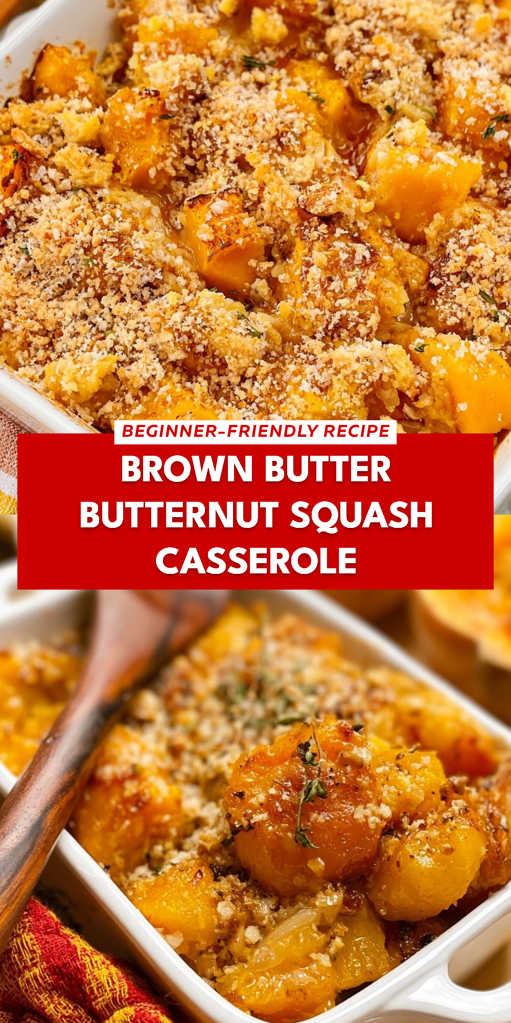 Brown Butter Butternut Squash Casserole