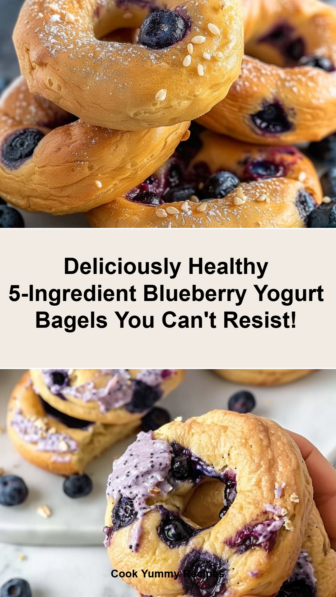 Healthy 5-Ingredient Blueberry Yogurt Bagels