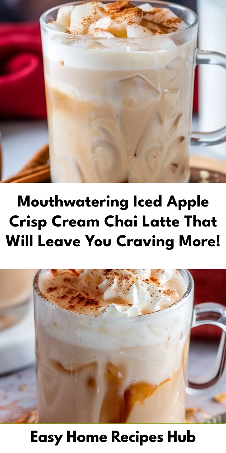 Iced Apple Crisp Cream Chai Latte Recipe