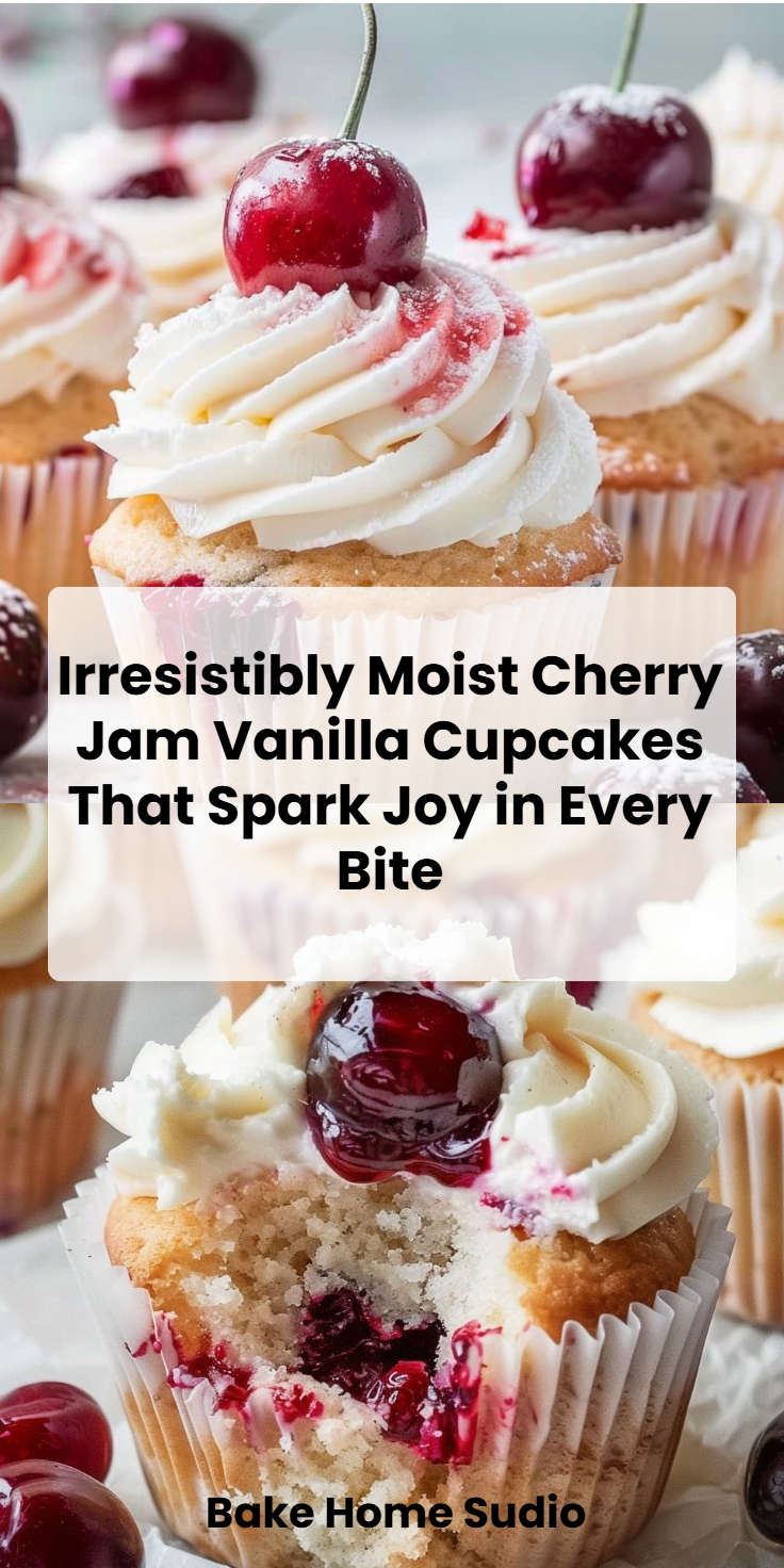 Cherry Jam Vanilla Cupcake Recipe