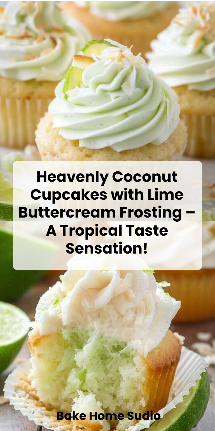 Coconut Cupcakes with Lime Buttercream Frosting