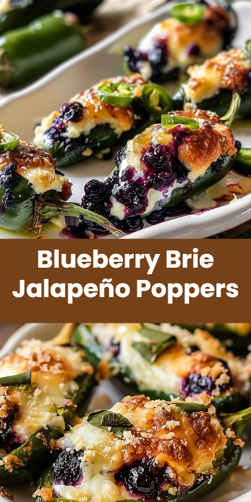 Blueberry Brie Jalapeño Poppers