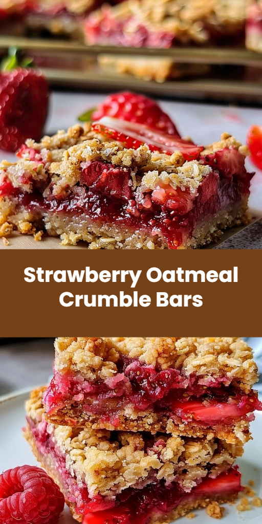 Strawberry Oatmeal Crumble Bars