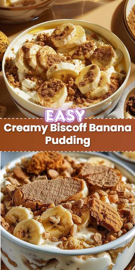 Creamy Biscoff Banana Pudding