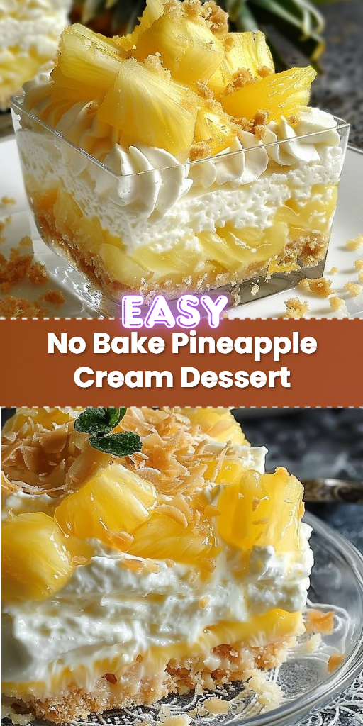 No Bake Pineapple Cream Dessert