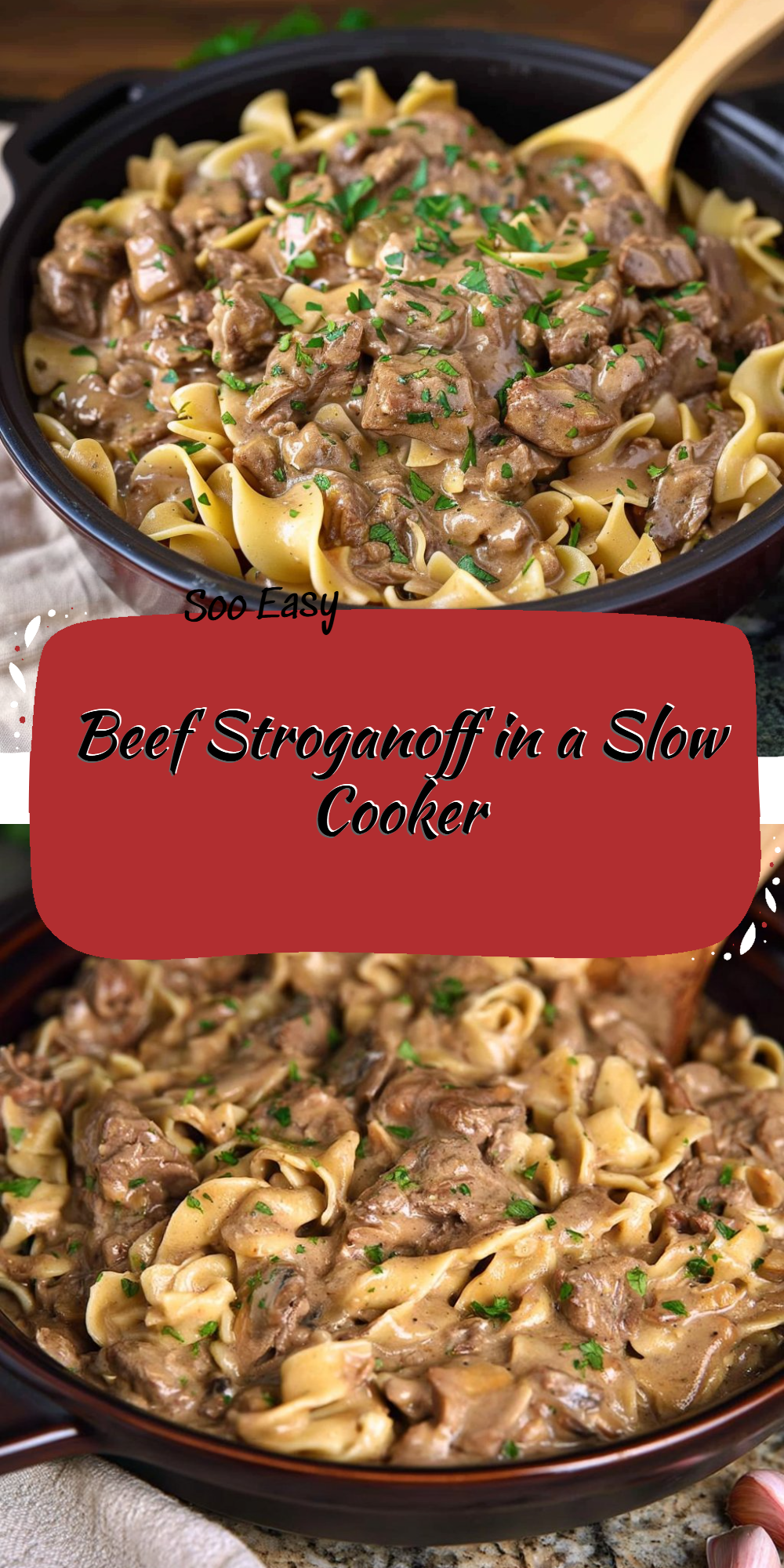 Beef Stroganoff in a Slow Cooker