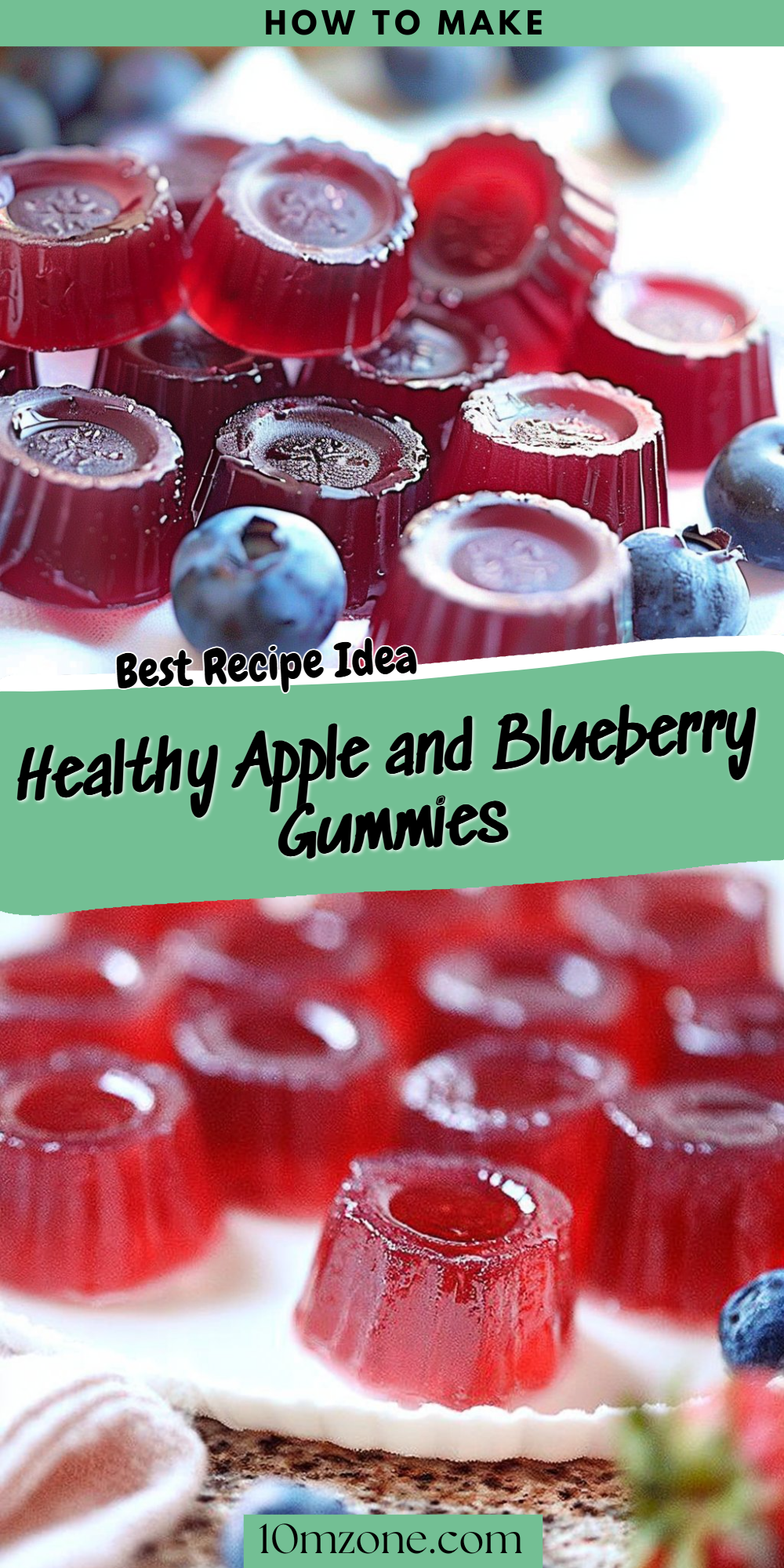Healthy Apple and Blueberry Gummies