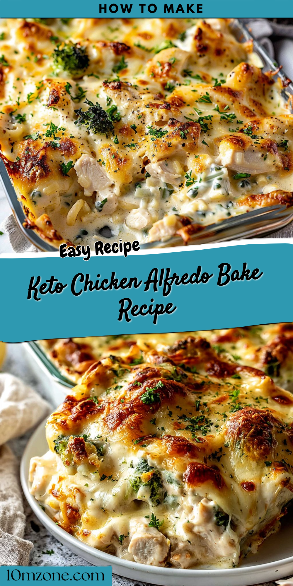 Keto Chicken Alfredo Bake Recipe