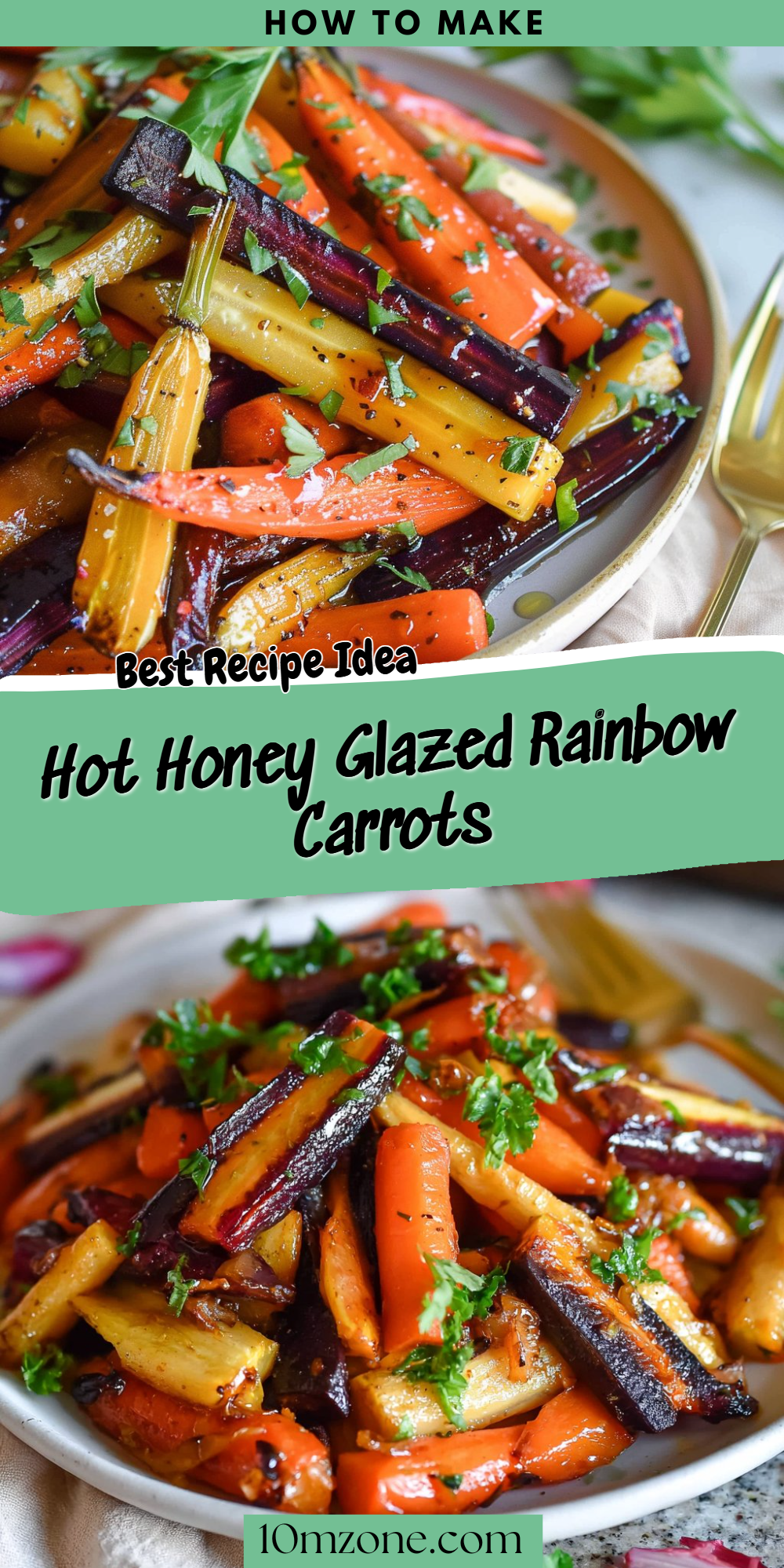 Hot Honey Glazed Rainbow Carrots