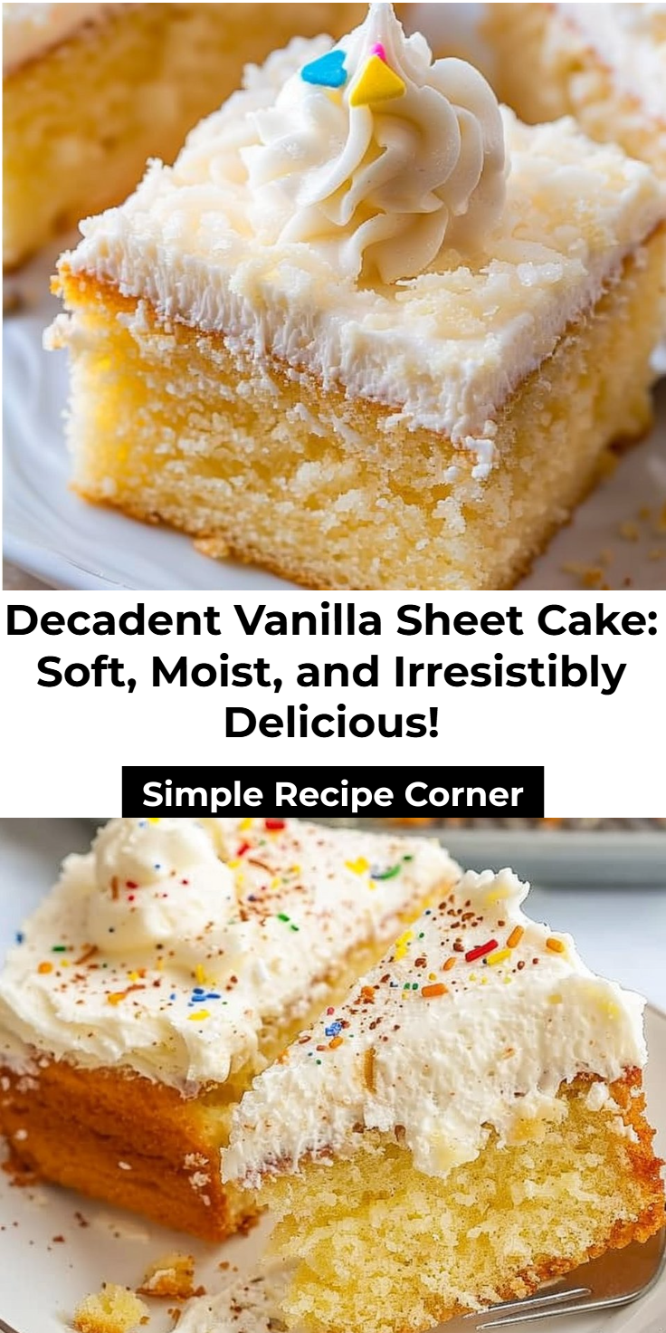 Vanilla Sheet Cake Recipe