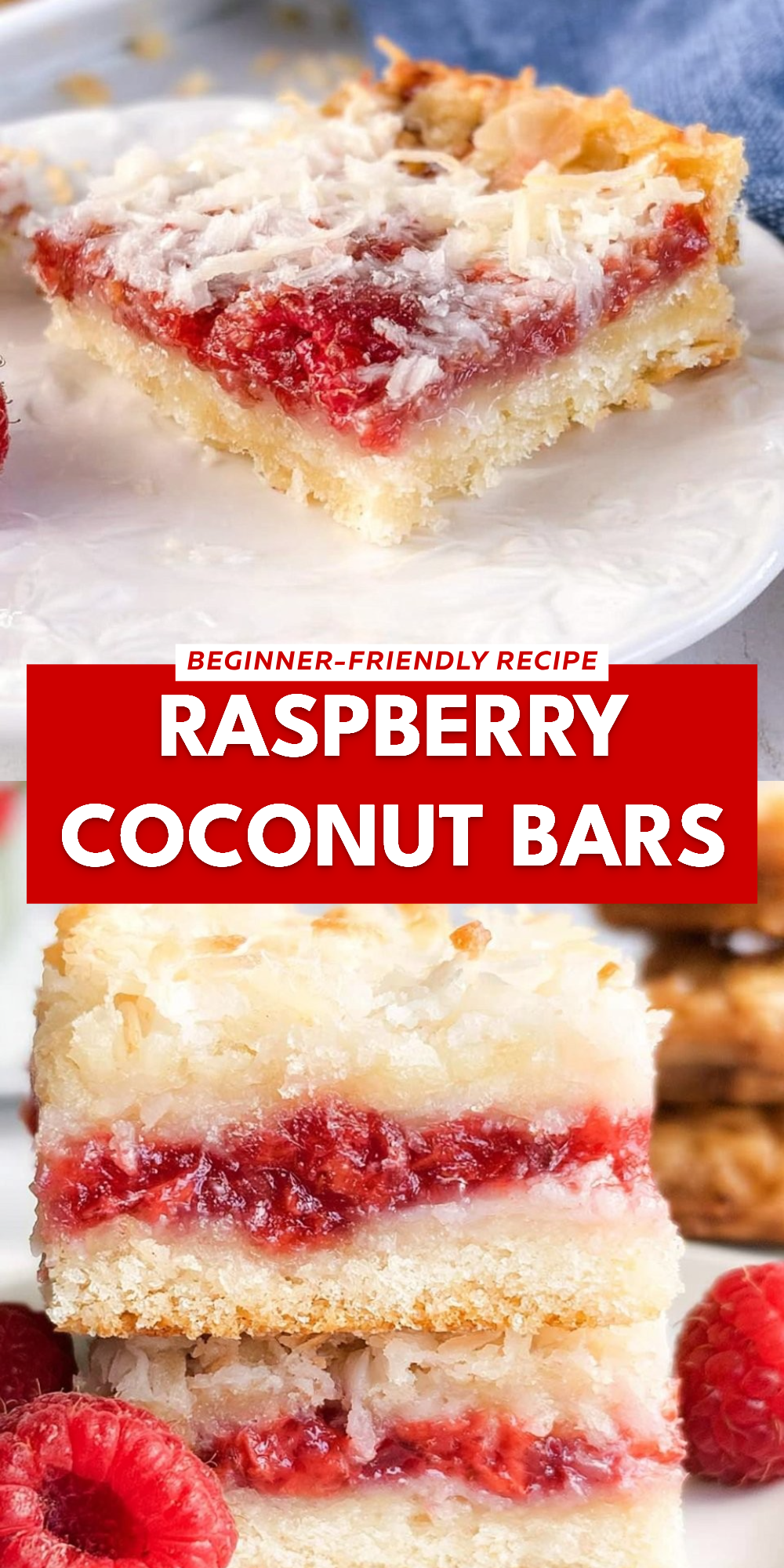 Raspberry Coconut Bars