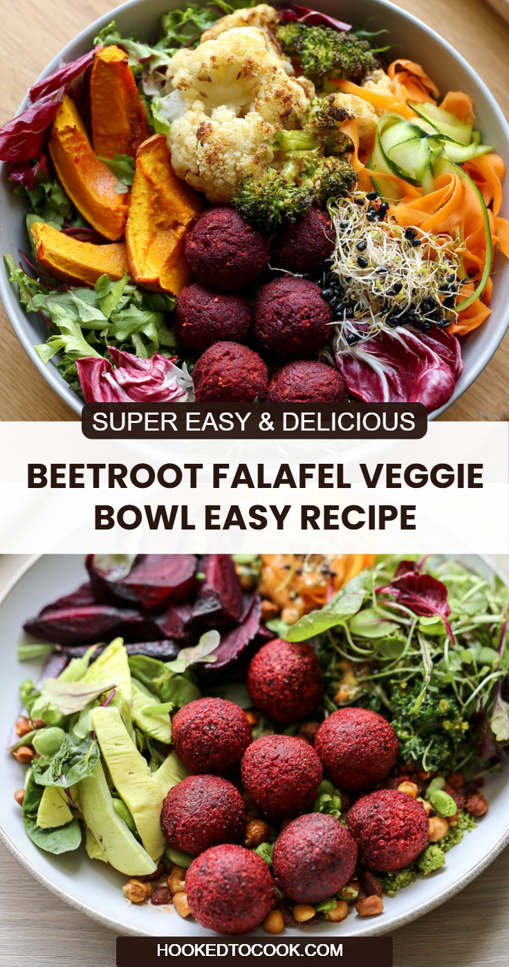 Easy Beetroot Falafel Veggie Bowl