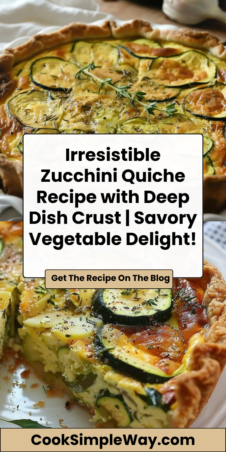 Zucchini Quiche Recipe with Deep Dish Crust | Vegetable quiche with zucchini, Zucchini crust quiche, Quiche recipes with zucchini