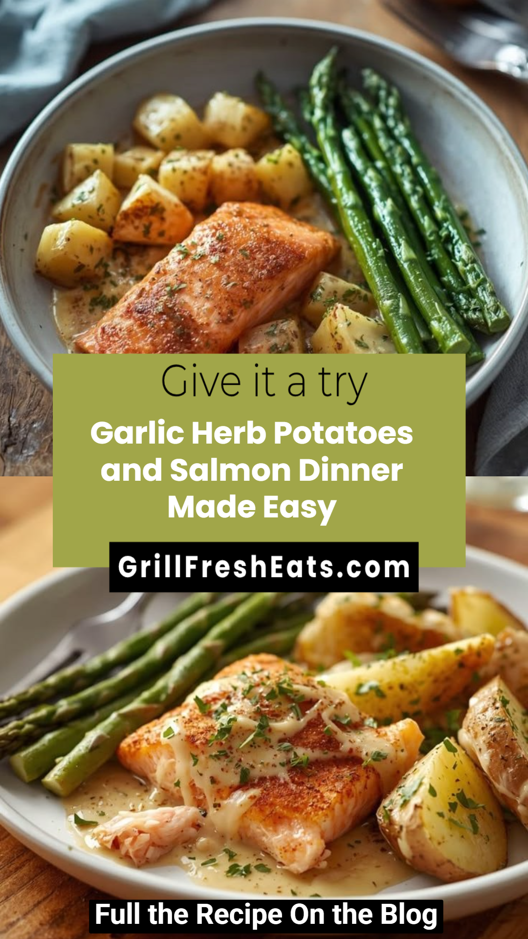 Garlic Herb Potatoes and Salmon Dinner Made Easy 1 Garlic Herb Potatoes and Salmon Dinner Made Easy