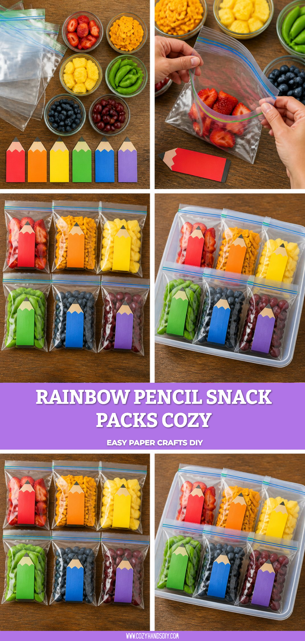 Rainbow Pencil Snack Packs Cozy