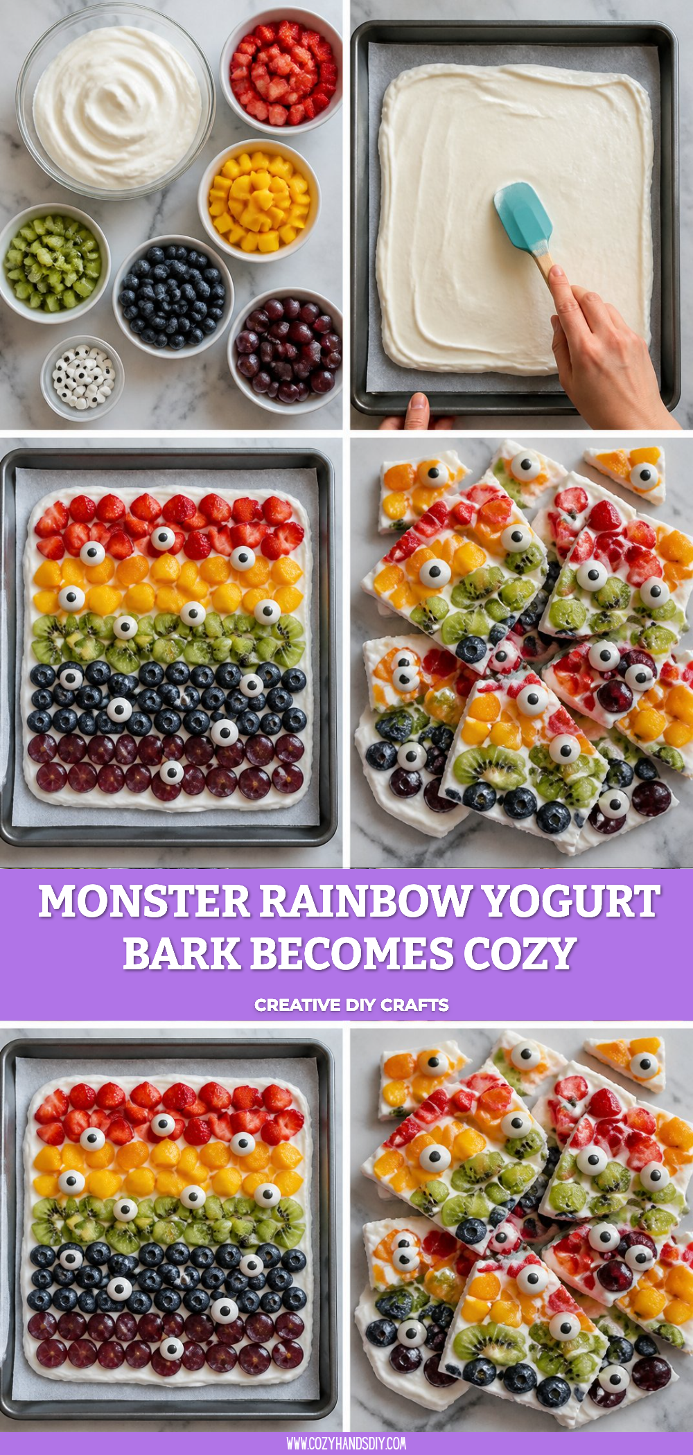 Monster Rainbow Yogurt Bark Becomes Cozy 6 Monster Rainbow Yogurt Bark Becomes Cozy