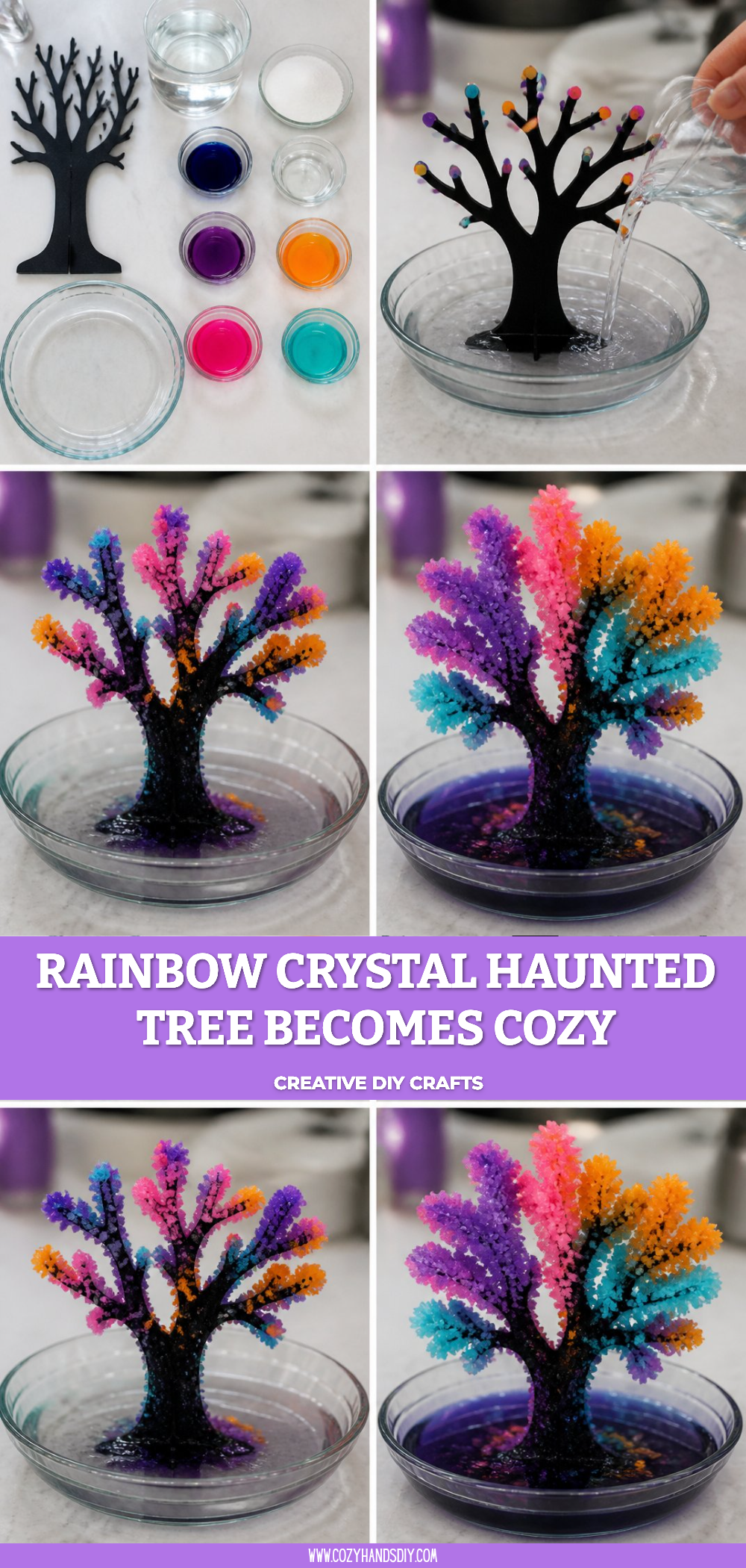 Rainbow Crystal Haunted Tree Becomes Cozy