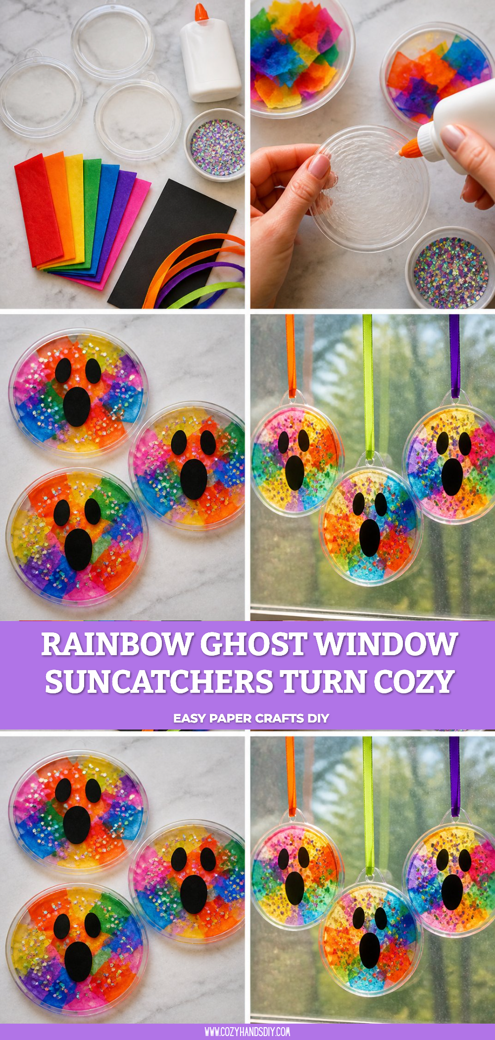 Rainbow Ghost Window Suncatchers Turn Cozy 6 Rainbow Ghost Window Suncatchers Turn Cozy
