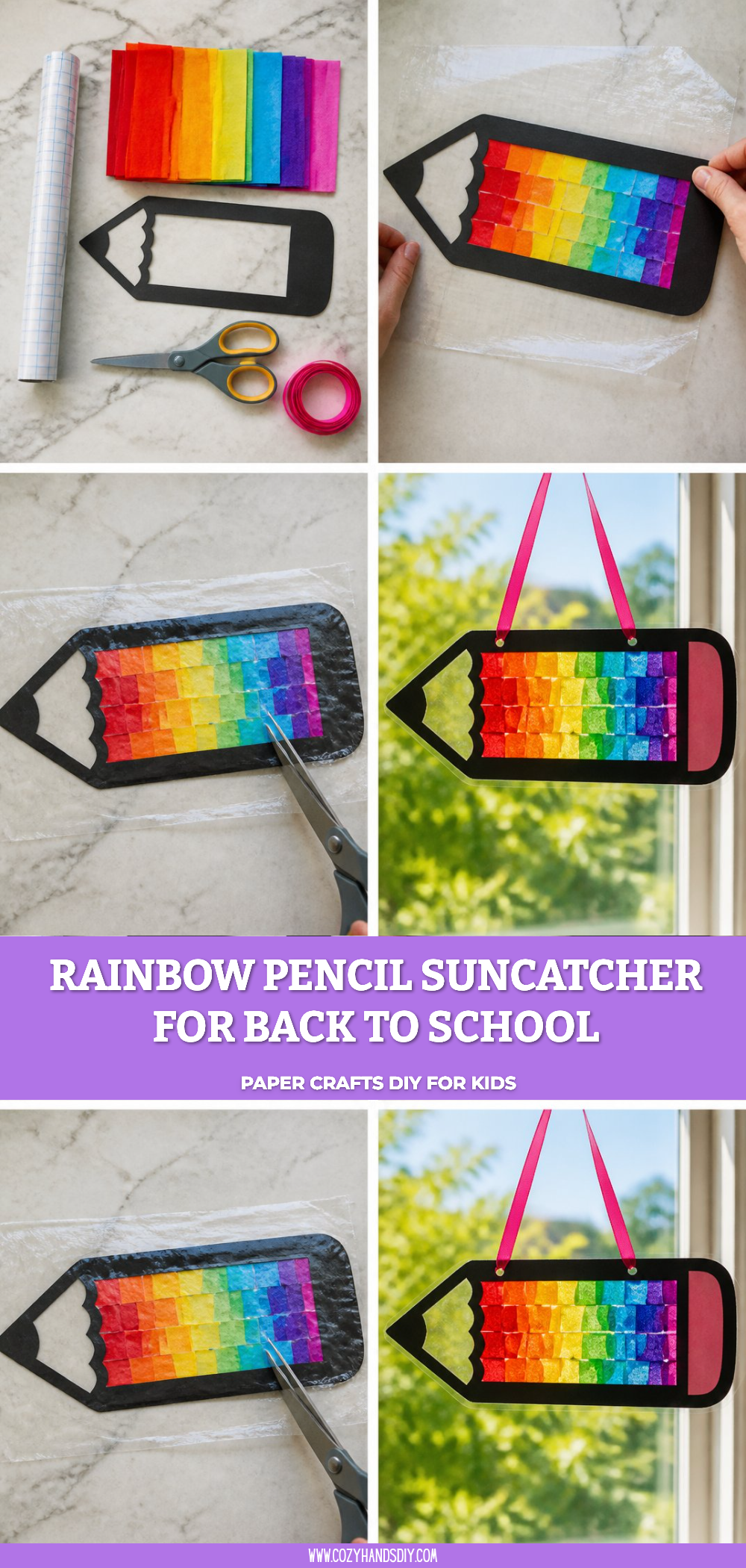 Rainbow Pencil Suncatcher for Back to School 6 Rainbow Pencil Suncatcher for Back to School
